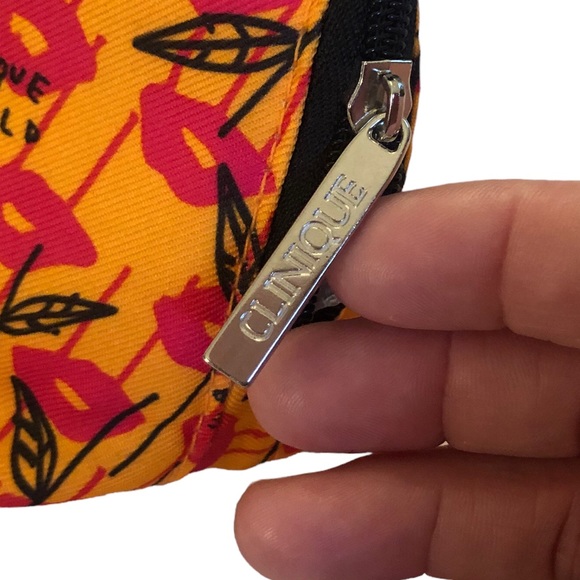 Clinique x Donald Bright Orange Makeup Bag - Picture 3 of 8